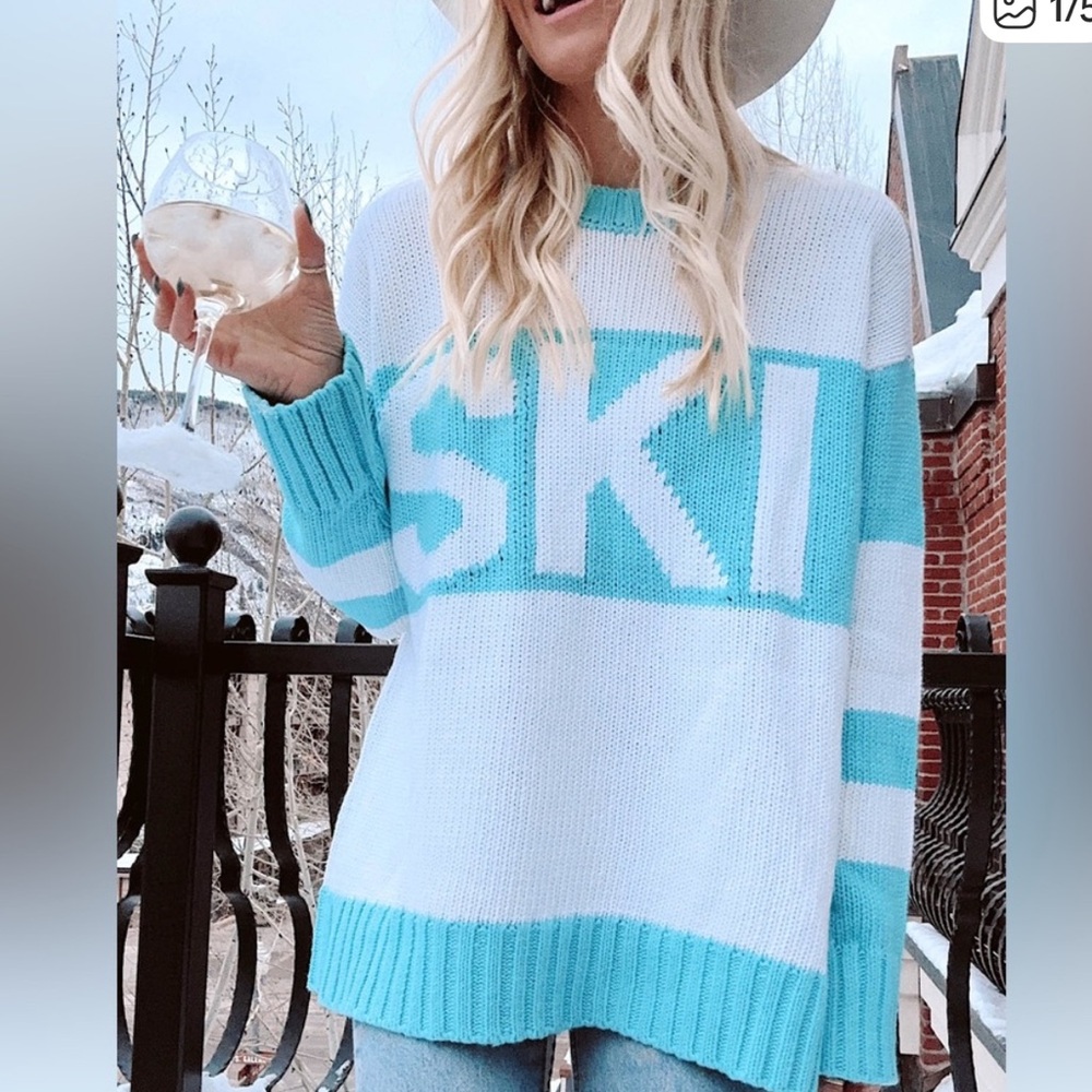 Show Me Your MuMu ski in Sweater powder blue